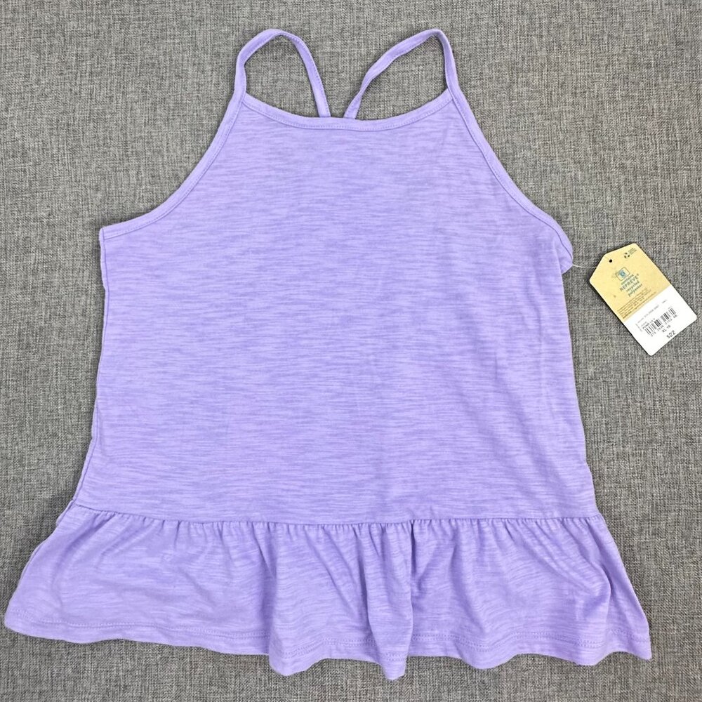 NEW! THEREABOUTS Girls Tank Top Ruffled Lilly/‎ Purple XL 16 Msrp: $22 Racerback